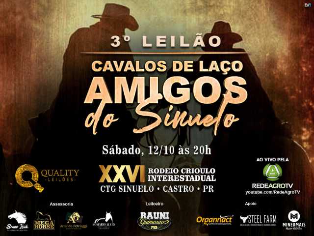 3º Leilão Cavalos de Laço Amigos do Sinuelo