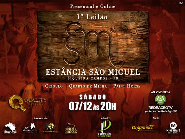 1° Leilão Estância São Miguel - Siqueira Campos - PR